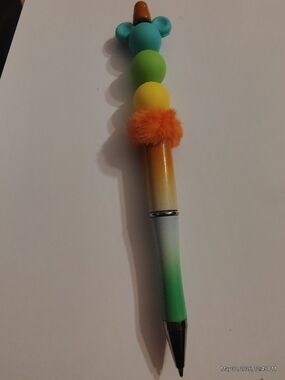 Cute Multicolor  Pen with Pom Pom Top